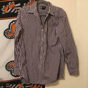 Men’s purple checked J Crew button down